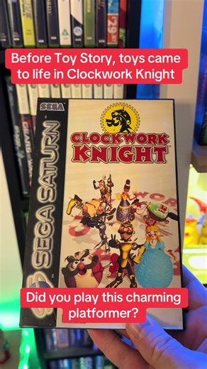 Clockwork Knight Clockwork Knight is a side-scrolling platform video game released for the Sega Saturn in 1994. Developed and published by Sega, it was one of the console’s early showcase titles, designed to demonstrate its 3D graphics capabilities despite traditional 2D gameplay. Key facts \t•\tDeveloper/Publisher: Sega \t•\tPlatform: Sega Saturn \t•\tRelease year: 1994 (Japan); 1995 (North America, Europe) \t•\tGenre: Platformer \t•\tSequel: Clockwork Knight 2 (1995) Gameplay and design Player