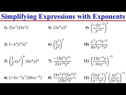Simplifying Exponent Expressions | Step-by-Step