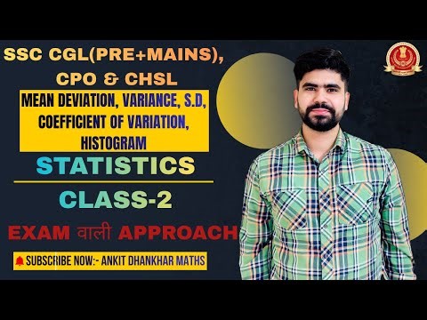 Mean Deviation, Variance, Standard Deviation | Statistics Class-2 | CGL | CPO, CHSL | Ankit Dhankhar