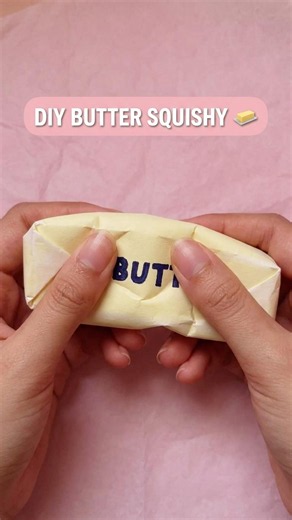 Let's make a butter paper squishy 🧈✨ #diy #craft