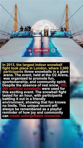 The Largest Indoor Snowball Fight ❄️💥