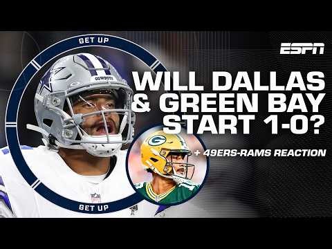 PREDICTING Week 1 wins for Cowboys, Texans & Packers!? + THAT BOY BAD 😤 | Get Up