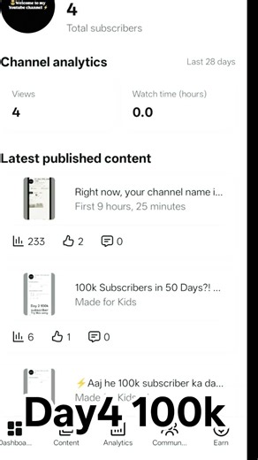 Day 4/50: How I’m Getting My First 1,000 Subs! 🚀I Found a Viral Hack on Day 4! ⚡ (100k Sub Challenge