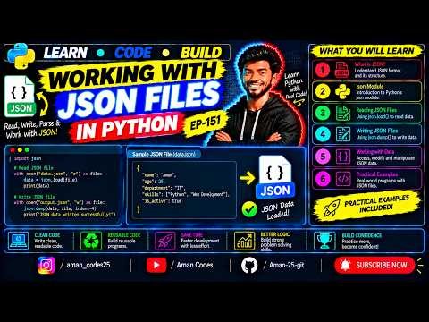 Working with JSON Files in Python | EP-151