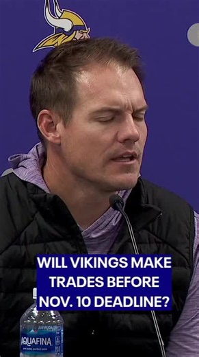 The NFL trade deadline is less than two weeks away, but will the Vikings make any moves after their hot start? Kevin O’Connell weighed in on that before Wednesday’s practice at TCO Performance Center.