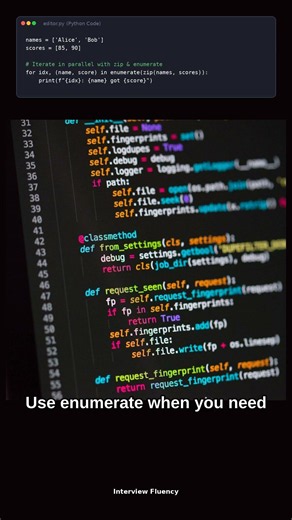 Python Zip and Enumerate Tips #shorts #placement