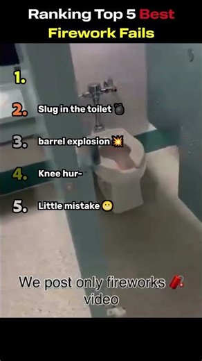 Ranking Top 5 Best Firework Fails! 🧨🧨 #funniestmoments #funnyclips #memes #funnyvideos #fireworks