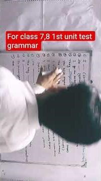 First unit test! English grammar class 7 and 8 students! #class7 #class8 #youtubeshorts