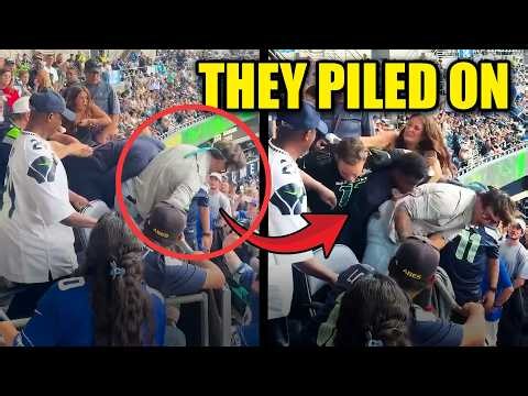 NFL Fan Brawl EXPLODES As Crowd Turns On One Man
