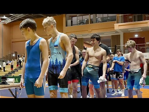 Weigh-In (with scale!) short video! Klein boys freestyle, women girls wrestling tournament 2025.