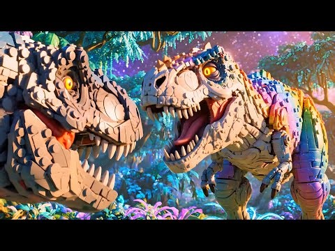 Lego Indominus Rex Rainbow vs Lava T Rex Lego Epic Battle Dinosaur Monster Jurassic World Celestial