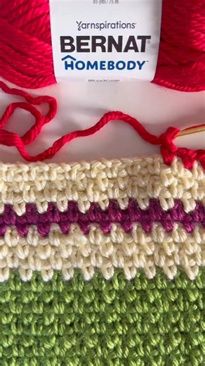 That stitching on break cozy feel ❤️ Video & stitching by: Repeat Crafter Me Yarn: Bernat Homebody Shop the yarn: https://bit.ly/3MWopI3 #YarnLove #NewYarn | Yarnspirations