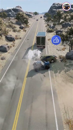 Realistic Highway Car Crashes🚗💥 #realisticcarcrashes #carcrashes #beamngdrive