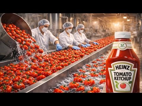 How Heinz Tomato Ketchup Is Made, Tomato Harvesting And Processing Process With Modern Technology