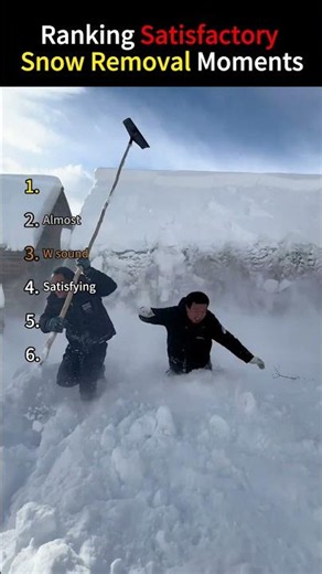 Ranking Satisfactory Snow Removal Moments #asmr #snow #funny #odlysatisfying #ice #satisfying #fyp
