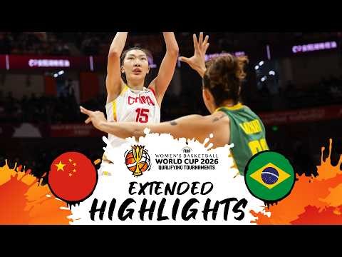 China 🇨🇳 v Brazil 🇧🇷 | Extended Highlights | #FIBAWWC 2026 Qualifying Tournament