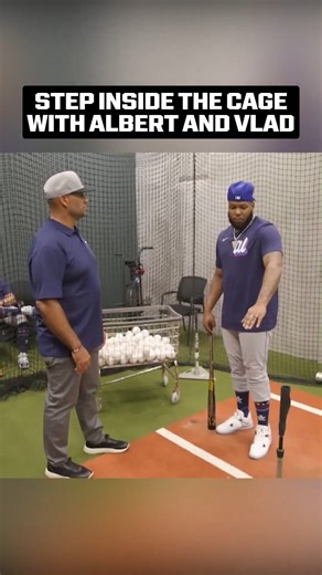 Step inside the cage with Albert Pujols and Vladimir Guerrero Jr.! During this past year's All-Star break, the @Toronto Blue Jays superstar walked us through his tee routine and the different progressions he uses to get ready for a game 👀 | MLB Network