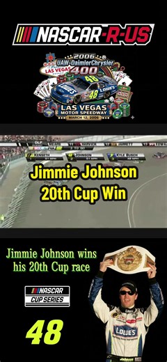 Jimmie Johnson wins his 20th career @nascar Cup series race at Las Vegas Motor Speedway on March 12th, 2006 #NASCAR #NASCARCupSeries #LasVegasMotorSpeedway #NASCARTiktok #JimmieJohnson