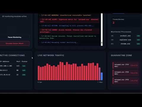 Intrusion Detection System (IDS) Dashboard | OS Project Demo | HTML