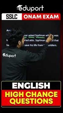 Onam Exam English High Chance Questions🔥
