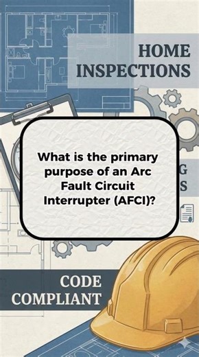 AFCI Purpose Explained | Home Inspector Flashcard #homeinspectorexam #electricalsafety