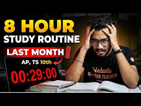 How to Study 8 Hours Daily for Class 10 AP/TS Boards | Last Month Strategy