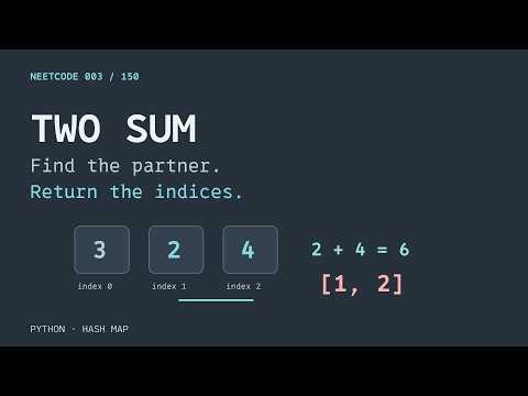 Two Sum Explained: Brute Force to Hash Map in Python | NeetCode 003 / 150