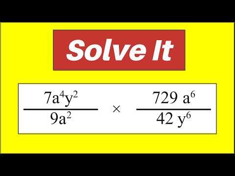 Solve: (7a⁴y² / 9a²) × (729a⁶ / 42y⁶) | Class 8 Math (WBBSE)