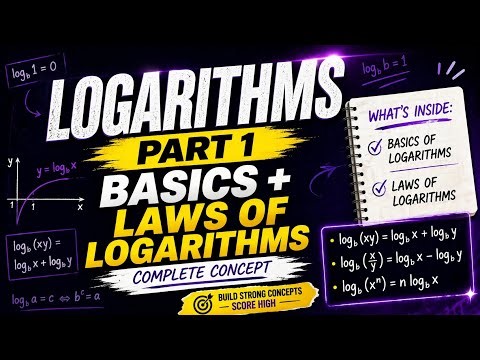 Logarithm in 10 Minutes 🔥 | Basics + Laws of Log (Easy Explanation)