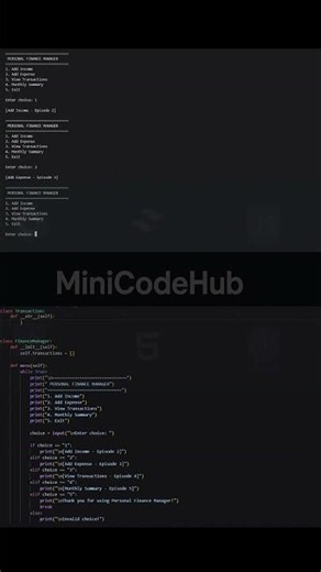 Personal Finance CLI + Dashboard — Episode 1