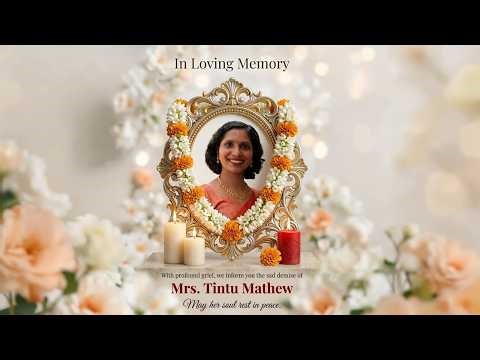 FUNERAL SERVICE LIVE STREAMING | MRS TINTU MATHEW | 23TH APRIL | 10 AM ONWARDS