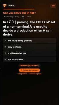 GATE CS Compiler Design: can you solve this in 48s? #shorts