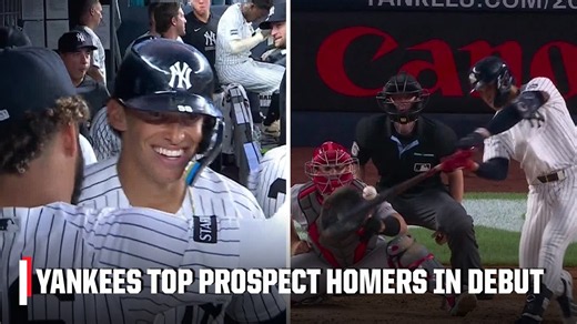 George Lombard Jr. hits a home run in his MLB debut for the Yankees 🙌 | ESPN MLB