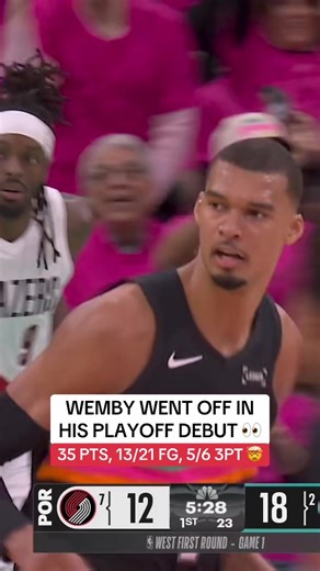 Most points ever by a Spur in their playoff debut 💪 #wemby #spurs #nba #basketball #basketballtiktok