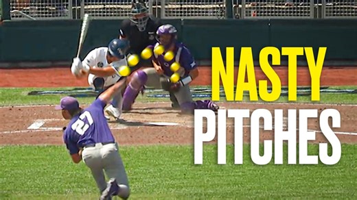 Nastiest pitches in the Men's College World Series (2021-25)