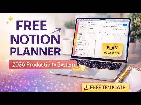Free Notion Weekly Planner Template 2026 | Digital Productivity & Life Organizer