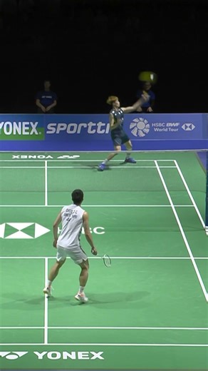 So much happening in a short rally 😅🏸 #badminton #LinChunYi #ChouTienChen