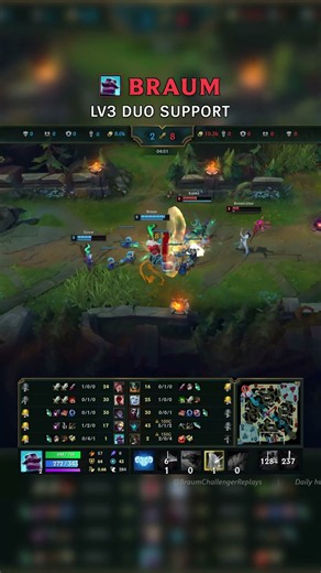 Braum + Ezreal Lv3 DUO SUPPORT | NA Master Patch 26.21 #shorts