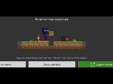 Fix Minecraft Error Code Block An Error Has Occurred Search help.Minecraft.net For Block
