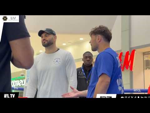 DAVE ALLEN IS COMPLETELY BLANKED BY FILIP HRGOVIC AS HE ATTEMPTS TO SHAKE HIS HAND @ PUBLIC WORKOUT