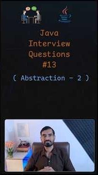 #13 Java Abstraction Interview Questions (Part 2) #javaprogramming #javainterviewquestions