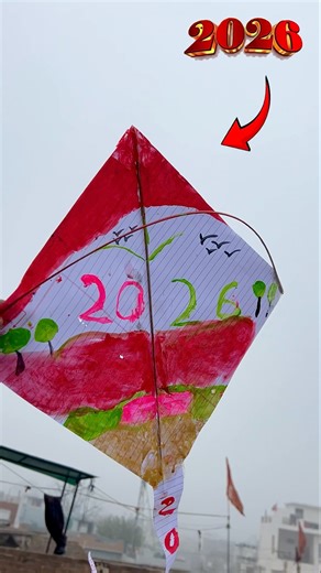 MAKE A 2026 SPECIAL KITE AT HOME 🏡🤩 #shorts #pkcrazyexperiments