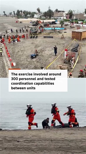 Peru, US and Chile troops practice El Nino disaster rescue