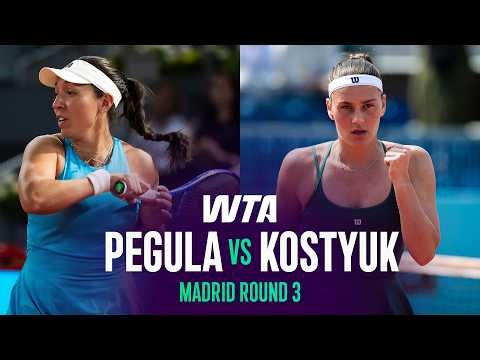 Jessica Pegula vs. Marta Kostyuk | 2026 Madrid Round 3 | WTA Match Highlights