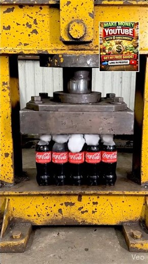 Frozen Coca-Cola vs Hydraulic Press – EXPLOSION in Slow Motion! 💥