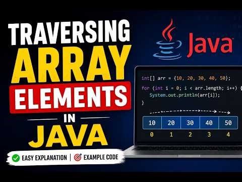 Java Arrays Made Easy | Learn Array Traversal Step by Step