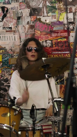 Black Math performs with an explosive energy, operating seemingly as one as they execute massive riffs that are both sludgy and fast-paced. Guitarist and vocalist Cam Lofstrand, whose top string broke just before we started recording, somehow keeps his head in three places at once - tap dancing on his pedalboard, throwing down riffs and lead lines, and sailing his powerful voices across the top of the performance. Bassist Tyla Burnett holds the performance together with his simple but highly eff