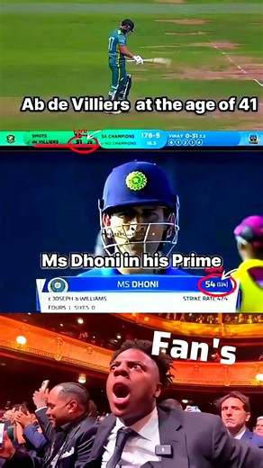 The Difference Between AB de Villiers at 41 & Prime Dhoni 😱#msdhoni#abdevilliers#southafrica#batting