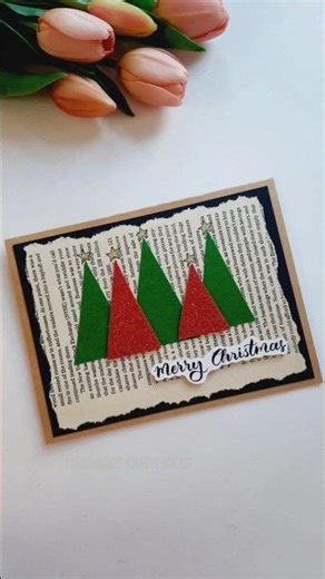 Easy DIY Christmas Greeting card idea | Handmade card making for Christmas