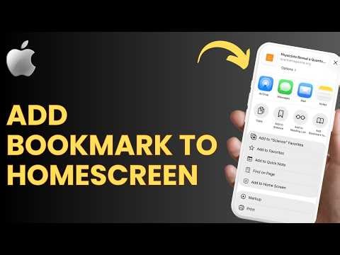 How to add bookmark to home screen iPhone